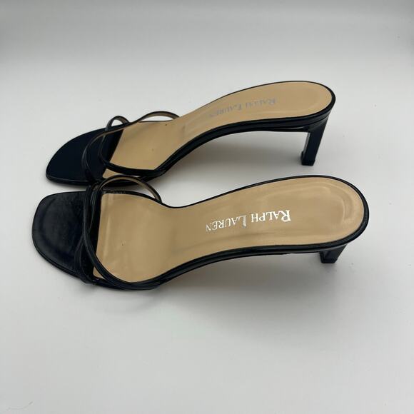 Ralph Lauren Women's Black Patent Leather Slides Size 7B - Picture 3 of 8